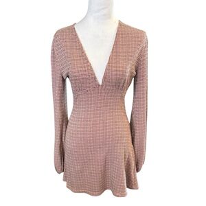 Free people fit and flare patterned dress Size XS